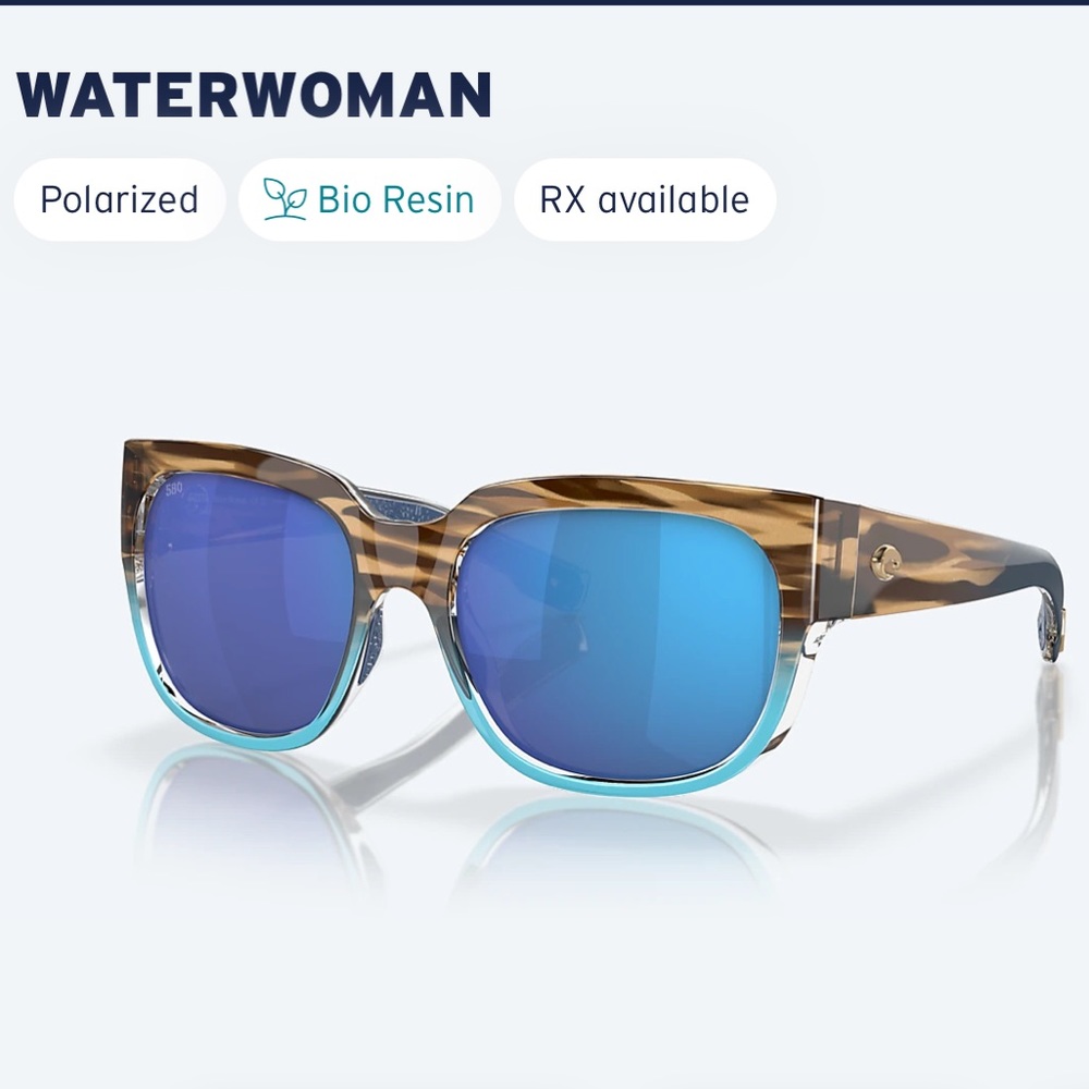 NWOT Costa Del Mar WaterWoman Polarized Glass Sunglasses